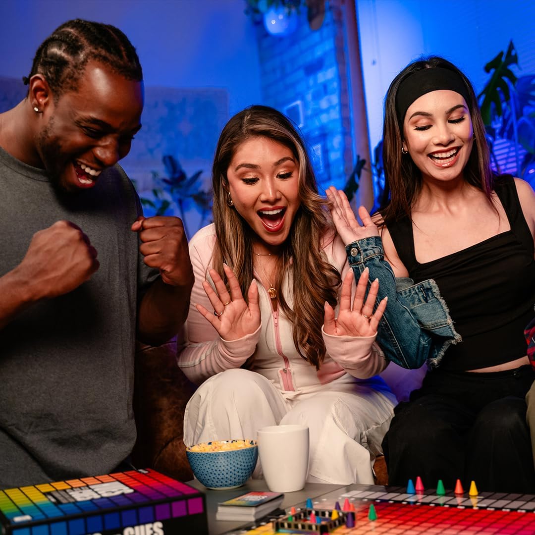 USAopoly Hues and Cues: Multicolor Party Board Game for 3 to 10 Players, Ages 9+