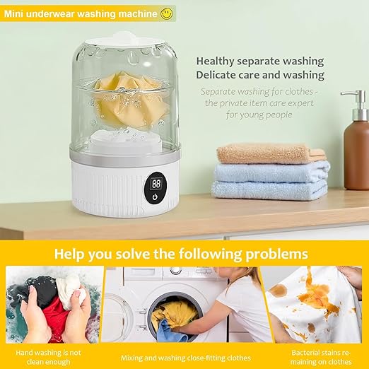 Underwear Washer, Portable Mini Washing Machine 2025