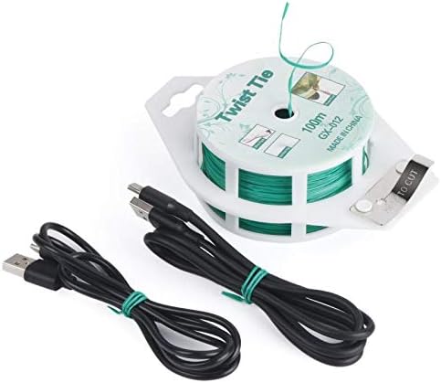 Twist Ties 328 ft (100 m) with Built-In Cutter