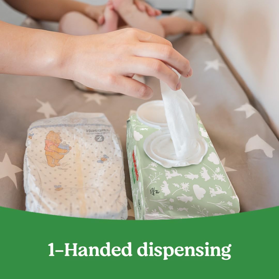 Huggies Natural Care Sensitive Baby Wipes, Unscented, Hypoallergenic, 99% Purified Water, 12 Flip-Top Packs