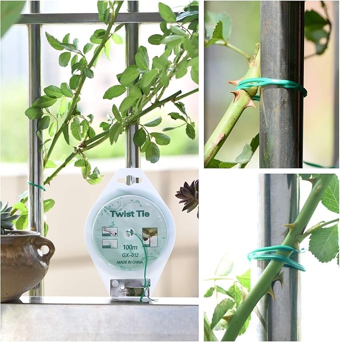 Twist Ties 328 ft (100 m) with Built-In Cutter