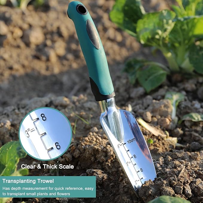 Trowels Cast-Aluminum Garden Hand Shovels with Non-Slip Rubber Grip | Inov-AE