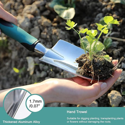 Trowels Cast-Aluminum Garden Hand Shovels with Non-Slip Rubber Grip | Inov-AE