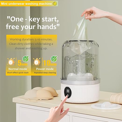 Underwear Washer, Portable Mini Washing Machine 2025