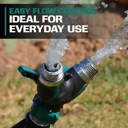 Reinforced metal hose splitter, secured 2020 version