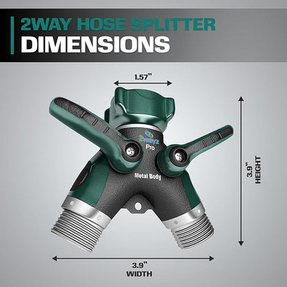Reinforced metal hose splitter, secured 2020 version