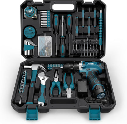Sundpey 206-Piece Tool Kit with Drill – Home Combo Tool Set