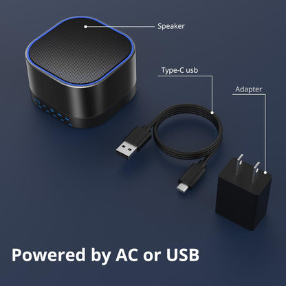 Magicteam White Noise Machine with 20 Non Looping Natural Soothing Sounds Memory