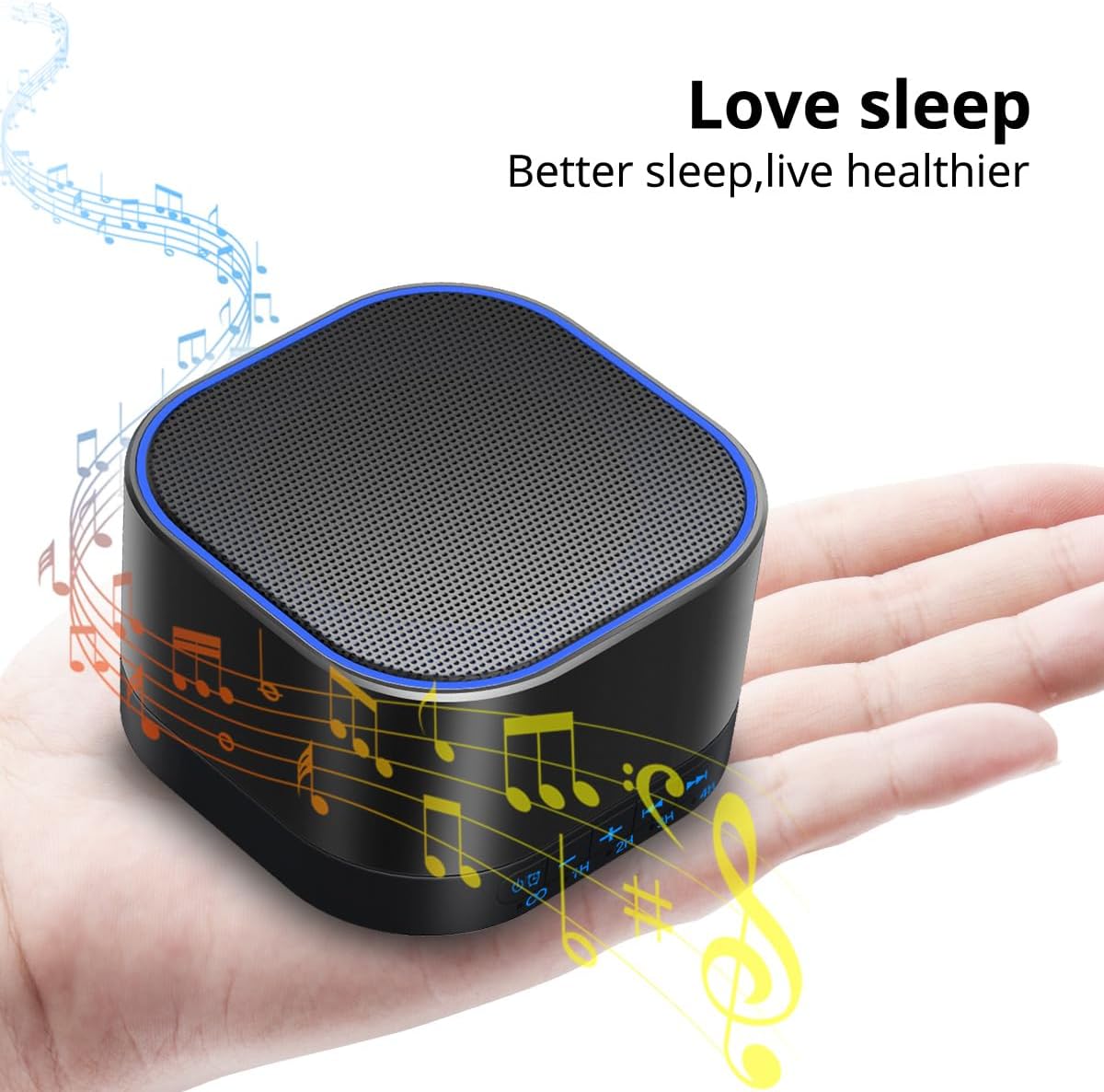 Magicteam White Noise Machine with 20 Non Looping Natural Soothing Sounds Memory