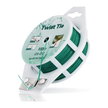 Twist Ties 328 ft (100 m) with Built-In Cutter