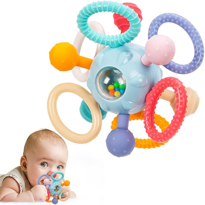 Baby Montessori Sensory Toys for 0-6 6-12 Months, Baby Teether Teething Toys