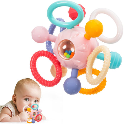 Baby Montessori Sensory Toys for 0-6 6-12 Months, Baby Teether Teething Toys
